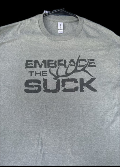 MHO “ Embrace The Suck” Super Comfy Shirt - ( Heather Green)